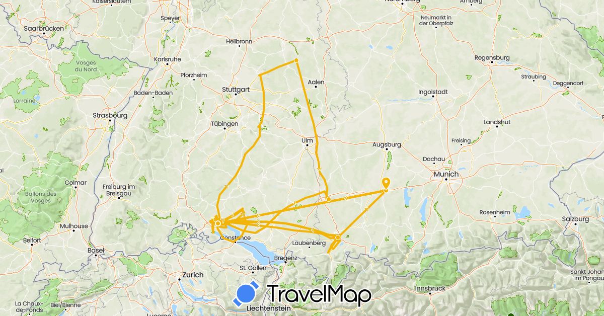 TravelMap itinerary: elektra trainer